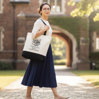 "A Book is a Dream You Hold in Your Hands" Large Canvas Tote