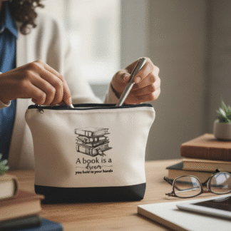 "A Book is a Dream You Hold in Your Hands" Zippered Pouch