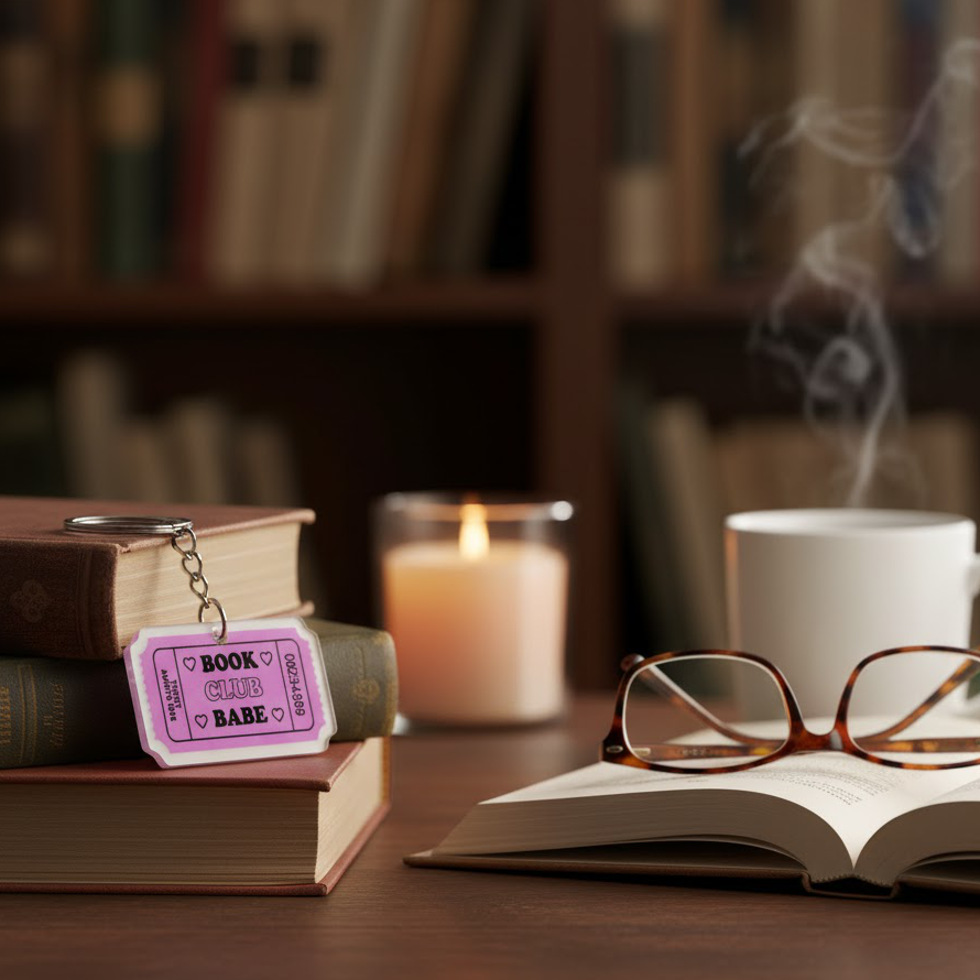 "Book Club Babe" Acrylic Keychain