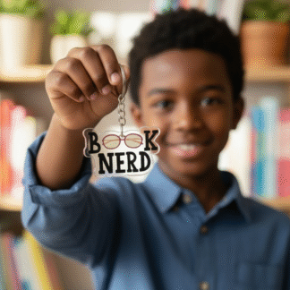 "Book Nerd" Acrylic Keychain