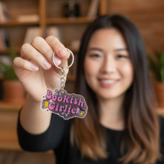 "Bookish Girly" Acrylic Keychain