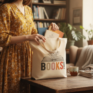 "Books!" Canvas Tote