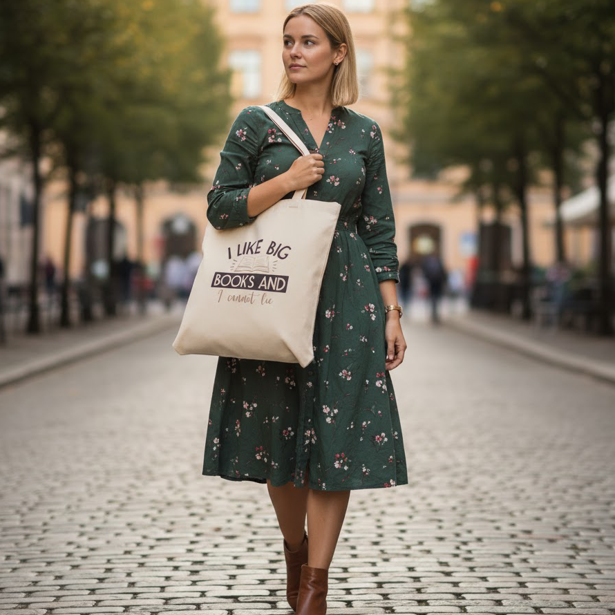 "I Like Big Books and I Cannot Lie" Canvas Tote