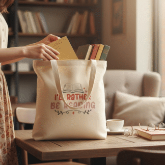 "I'd Rather Be Reading" Canvas Tote