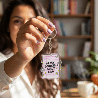 "In My Bookish Girly Era" Acrylic Keychain