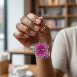 "One More Chapter!" Acrylic Keychain