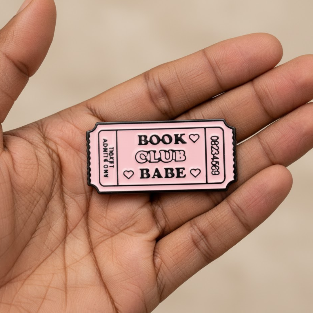 "Book Club Babe" Ticket Pin
