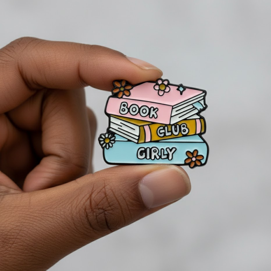 "Book Club Girly" Pin