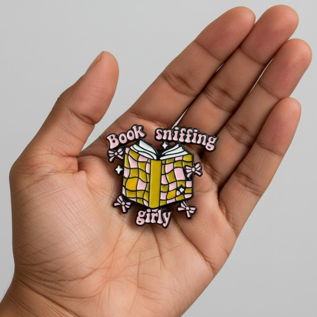 "Book Sniffing Girly" Pin