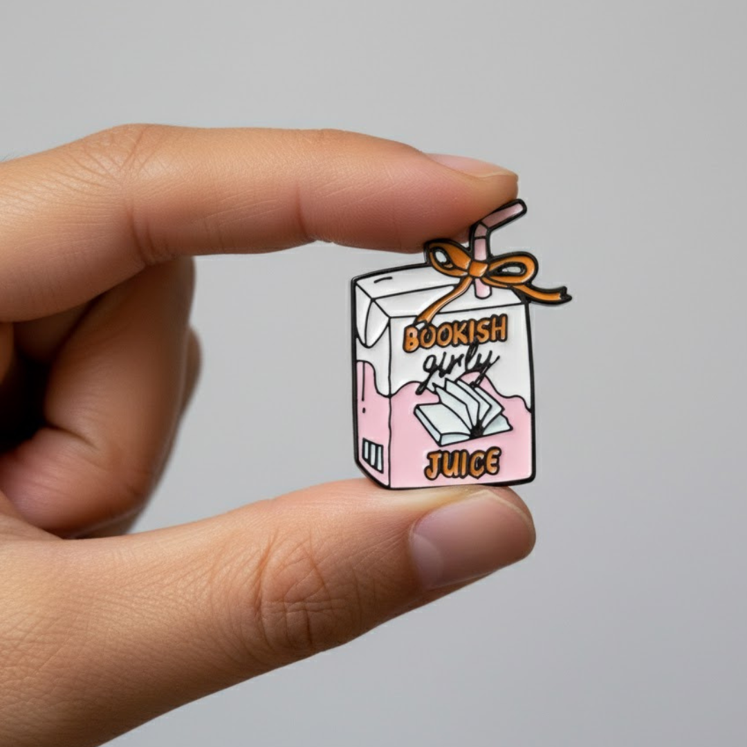 "Bookish Girly Juice" Pin