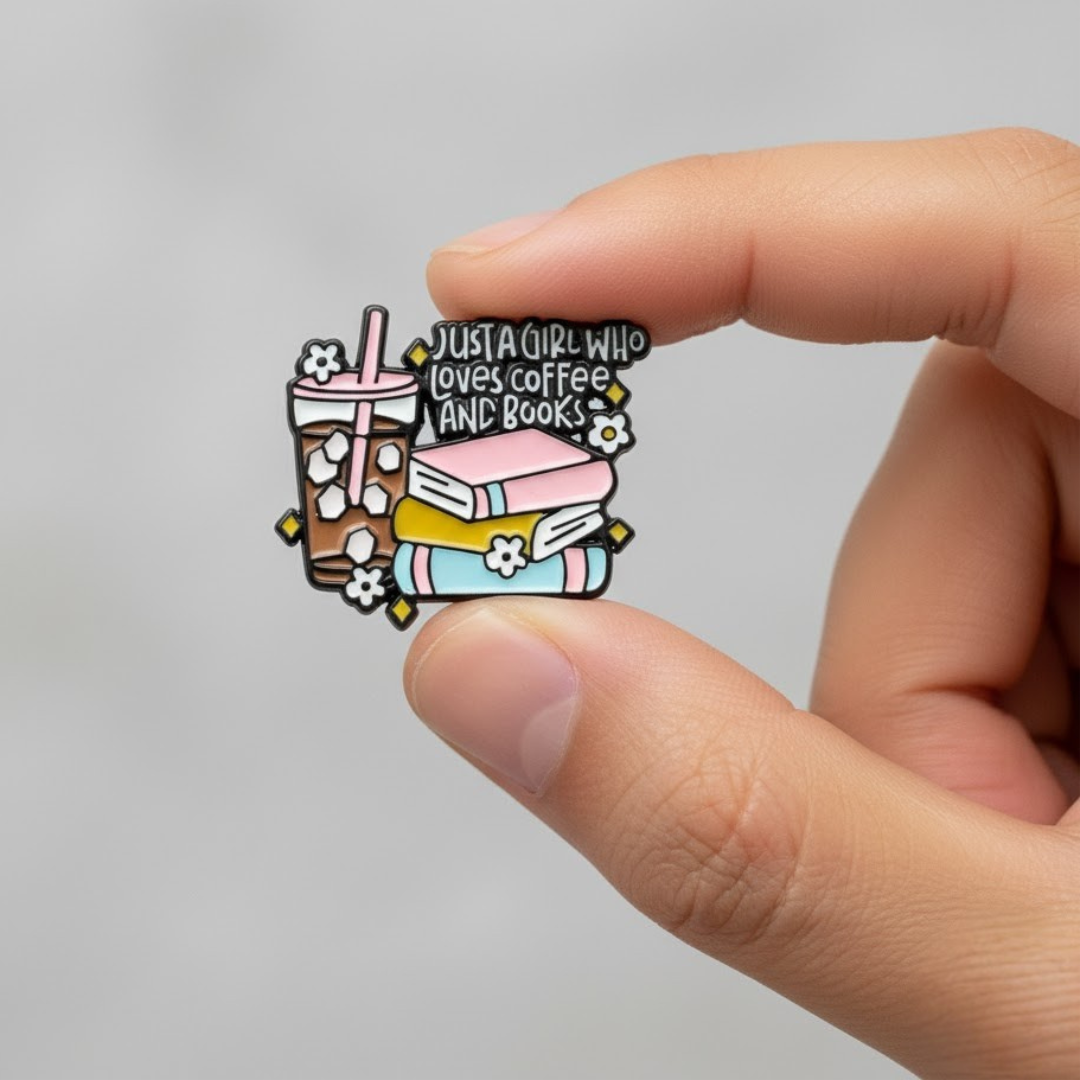 "Just a Girl Who Loves Coffee and Books" Pin