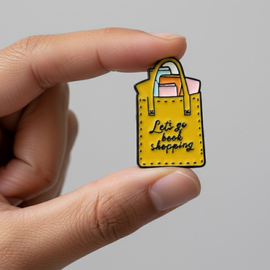 "Let's Go Book Shopping" Pin