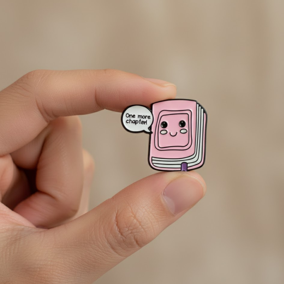 "One More Chapter" Book Pin