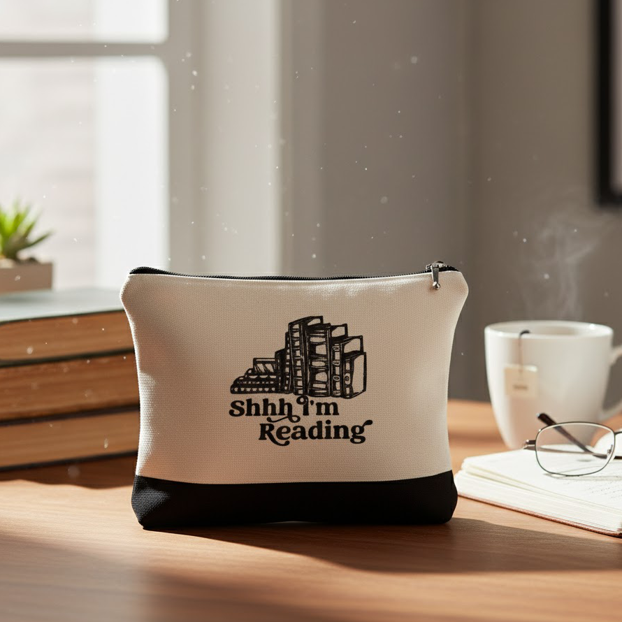 "Shhh I'm Reading" Zippered Pouch