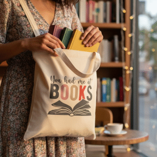 "You Had Me at Books" Canvas Tote