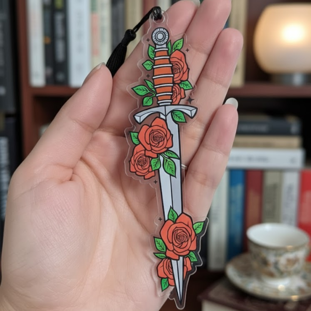 Dagger & Rose Acrylic Bookmark