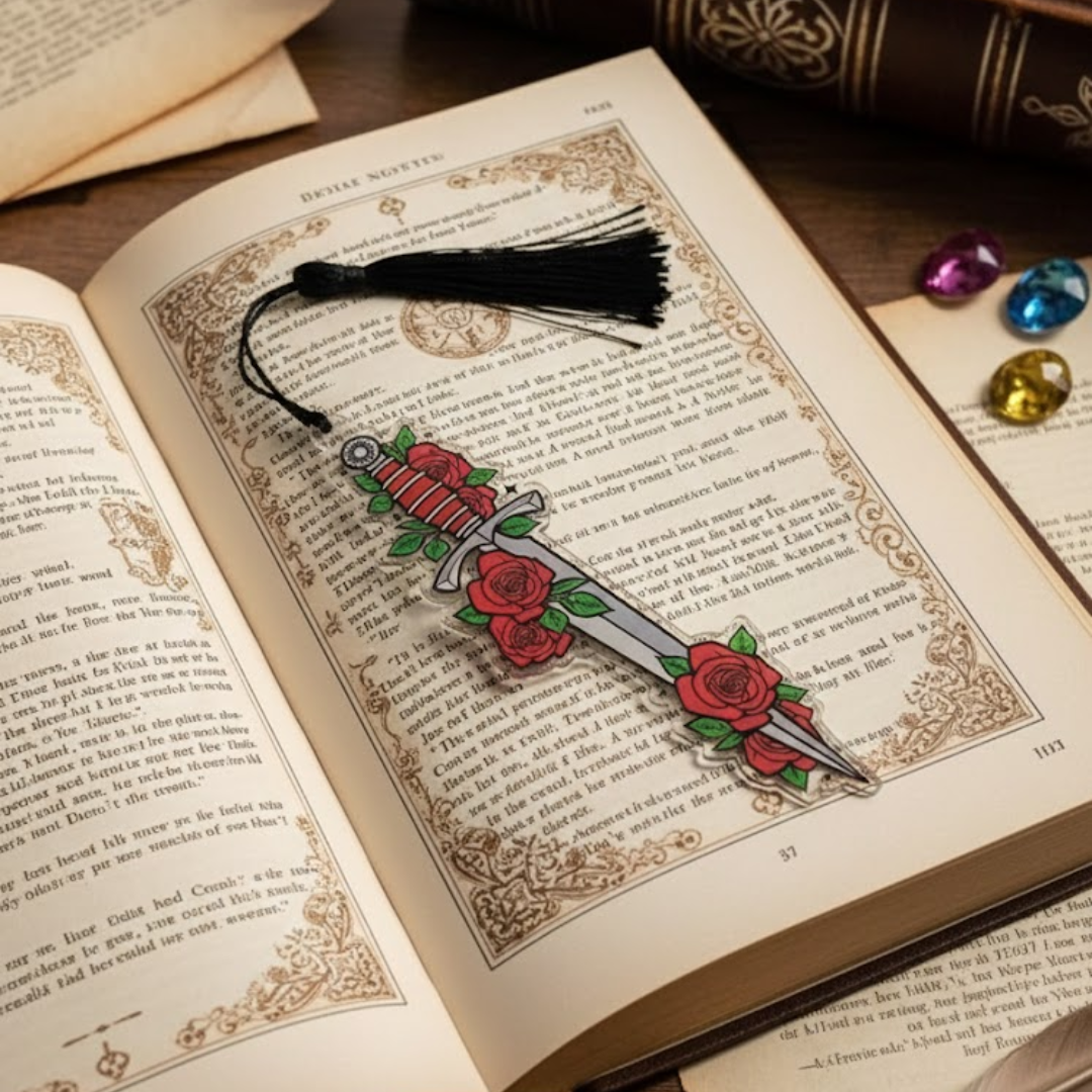 Dagger & Rose Acrylic Bookmark