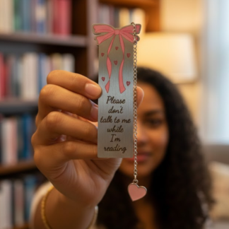 Please Don't Talk to Me While I'm Reading - Stainless Steel Bookmark