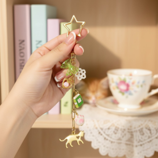 Golden Whiskers Charm Clip