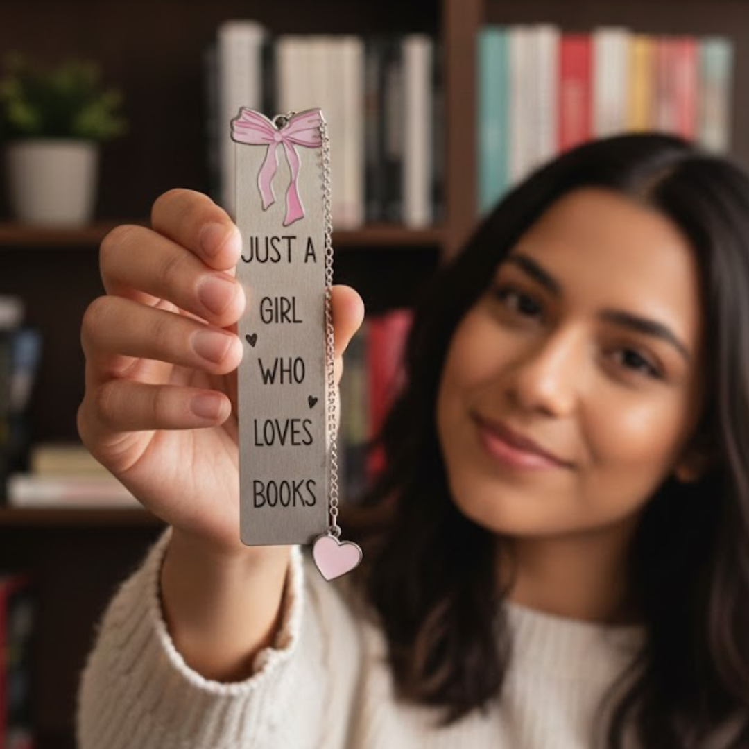 Just a Girl Who Loves Books - Stainless Steel Bookmark