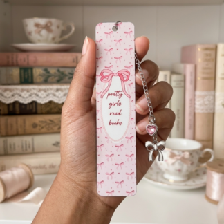 Pretty Girls Read Books - Stainless Steel Bookmark