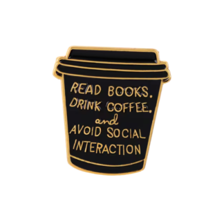 Coffee & Books Enamel Pin