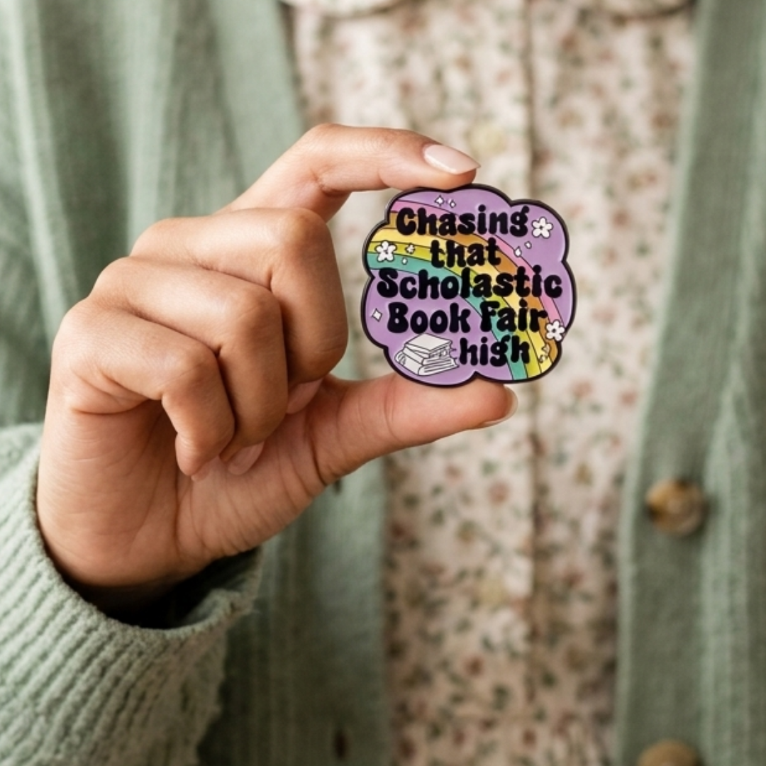 Book Fair Enamel Pin