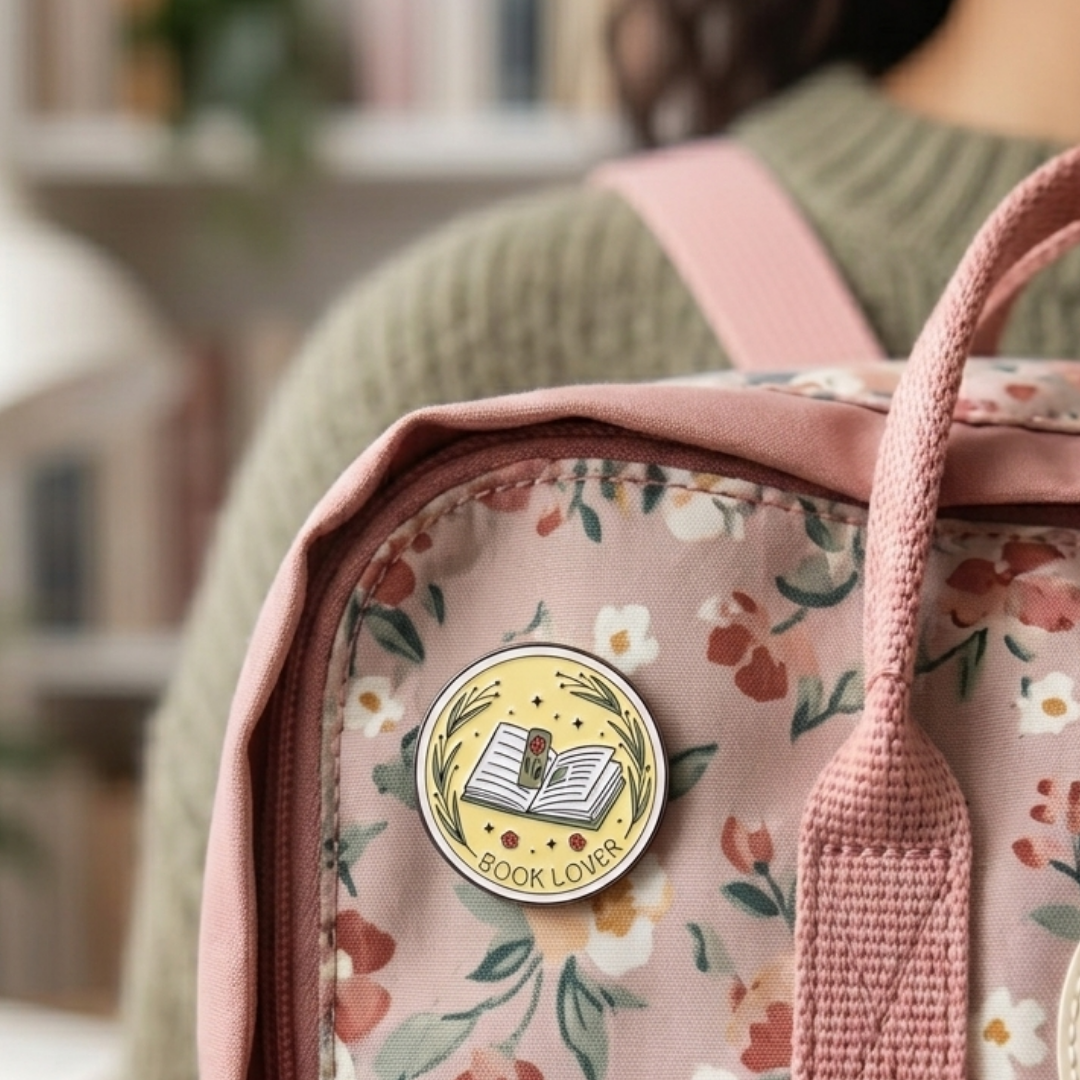 Book Lover Enamel Pin