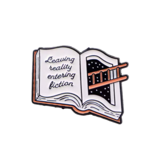 Entering Fiction Enamel Pin