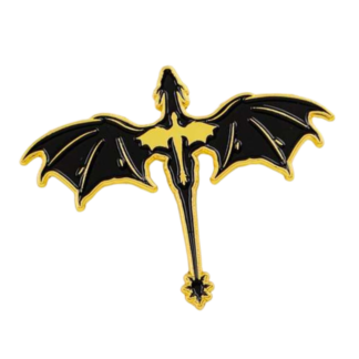 Black & Gold Dragon Enamel Pin